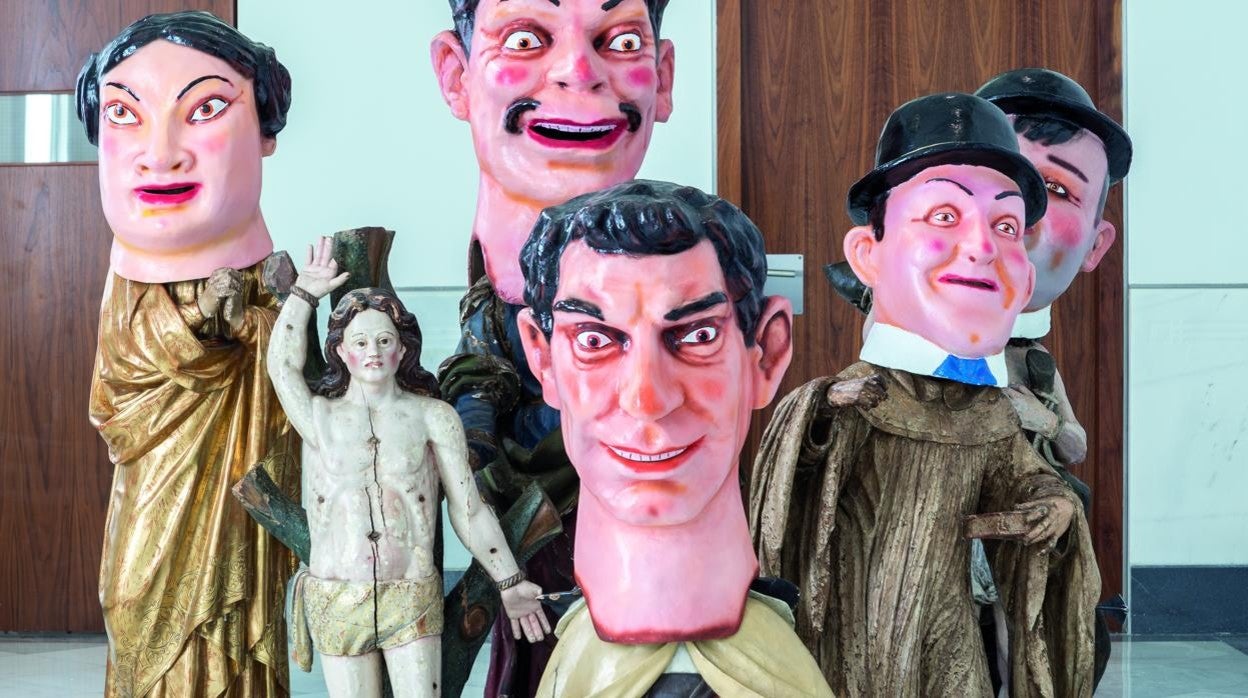 Un momento de la 'performance' 'El museo del pueblo', de Daniel García Andújar