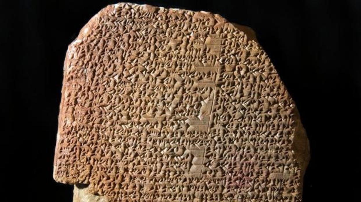 La tablilla de Gilgamesh, que se expuso en el Museo de la Biblia de Washington