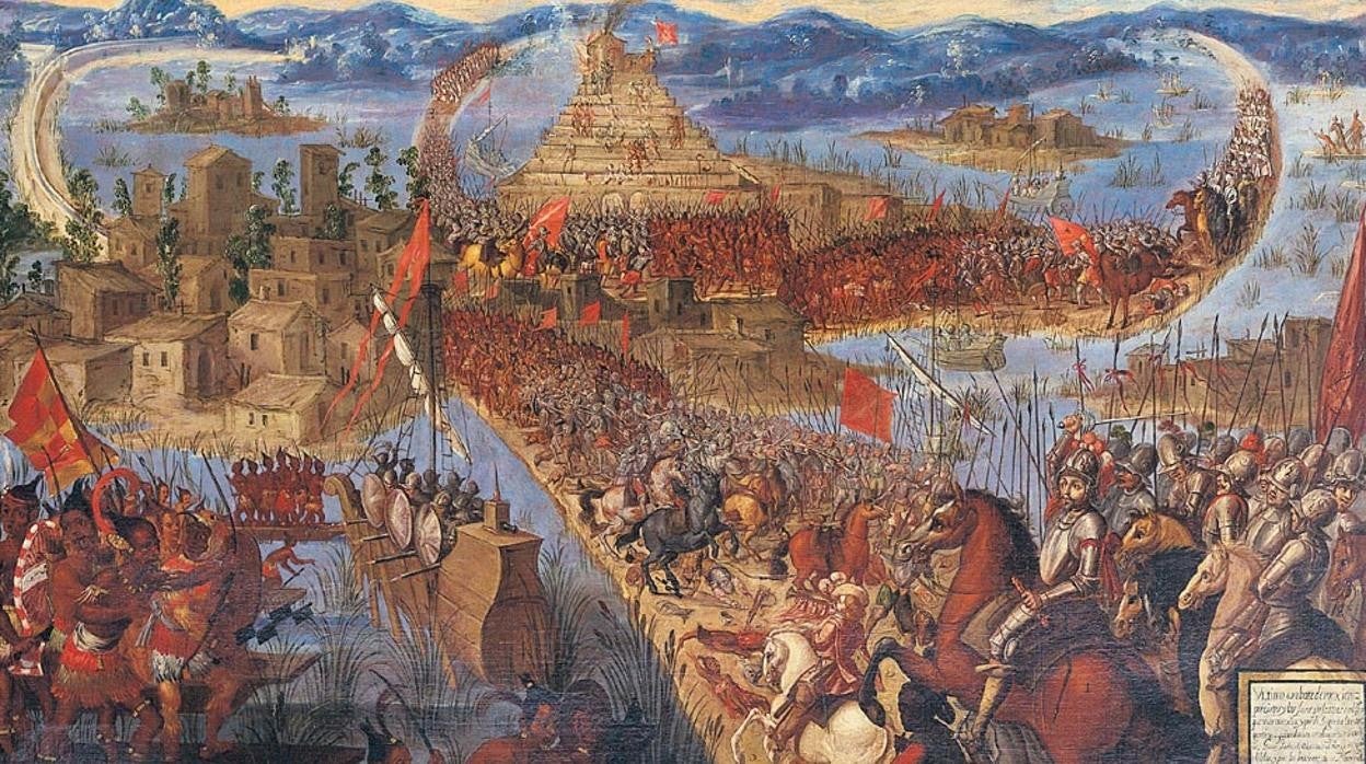 La conquista de Tenochtitlan, de autor desconocido.