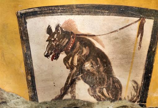 Una de las pinturas del termopolio