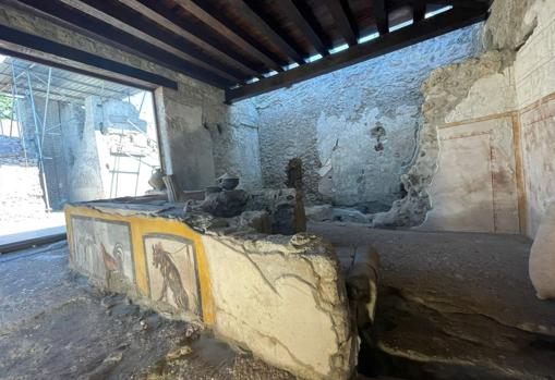 Vista interior del termopolio de Pompeya