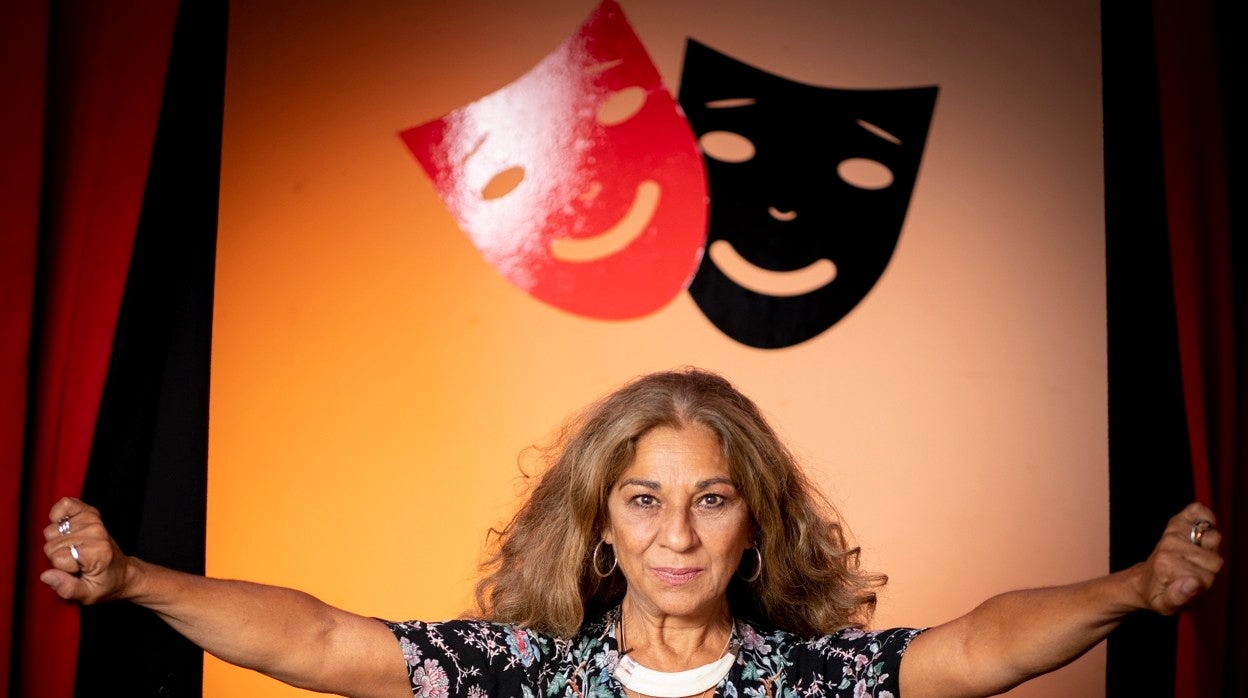 Lolita, en un pasillo de los Teatros Luchana, de Madrid