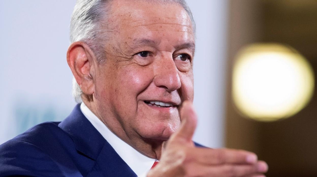 El presidente mexicano, Andrés Manuel López Obrador, durante la rueda de prensa de ayer en Palacio Nacional de la Ciudad de México