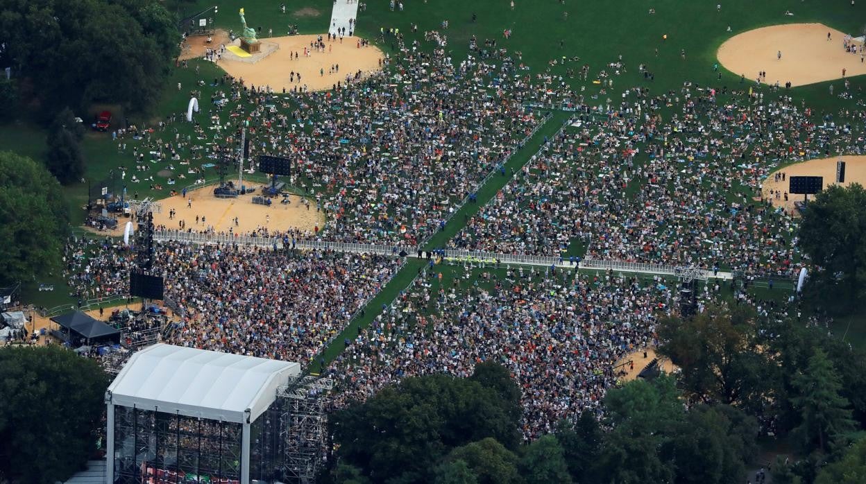 Vista de Central Park durante el concierto
