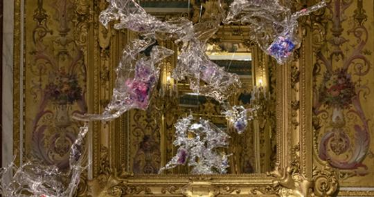 Detalle del montaje de Aljoscha, en el Palacio de Santoña