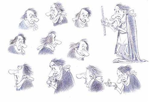 Varios bocetos de Terrignotus