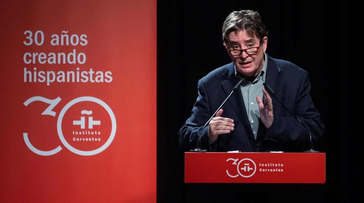 Luis García Montero, director del Instituto Cervantes, durante la presentación del anuario del español