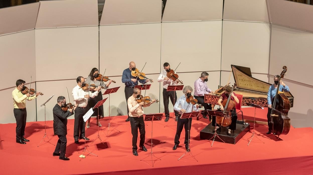 La Orquesta Barroa de Sevilla durante la acutación que realizaron en la iglesia de la Anunciación