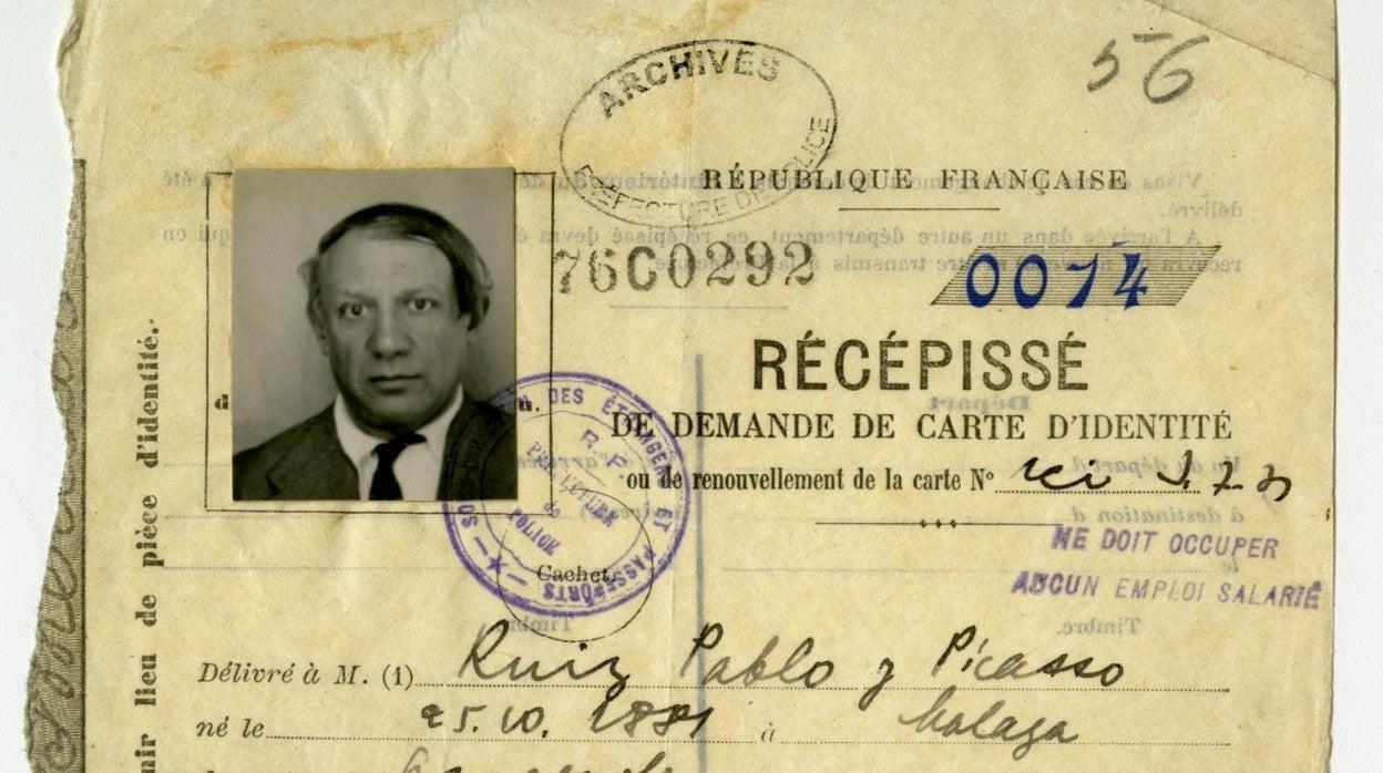 Documento perteneciente a la exposición 'Picasso, l'étranger'