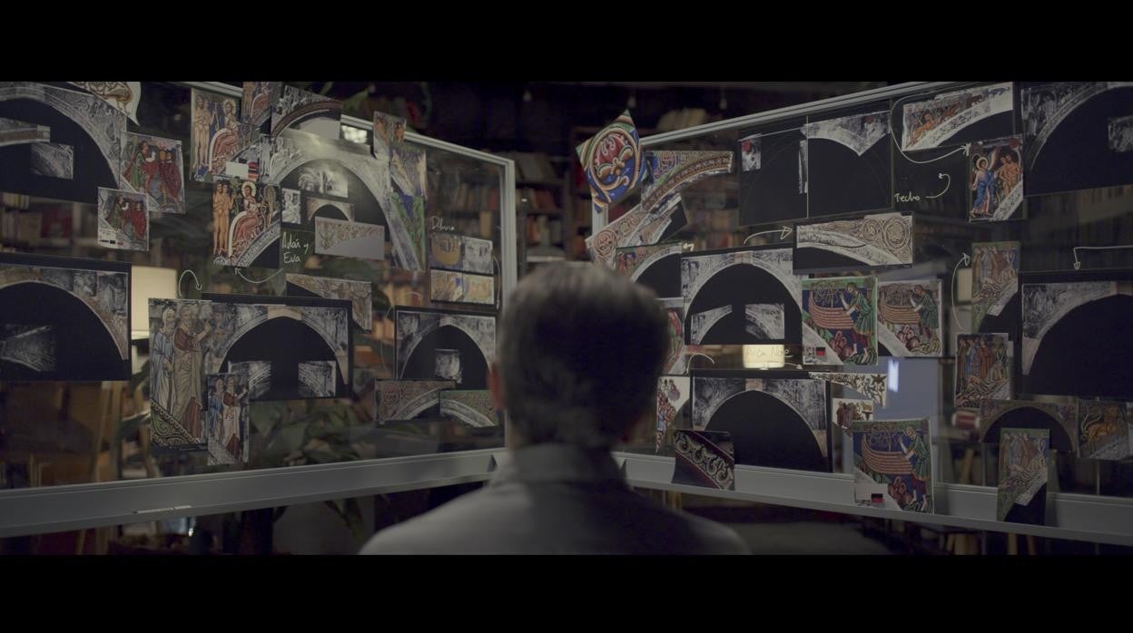 Naya, junto a la recreación de la Sala Capitular