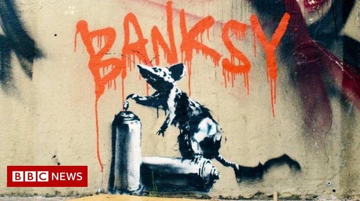La obra de Banksy 'borrada' por el actor Christopher Walken en la serie 'The Outlaws'