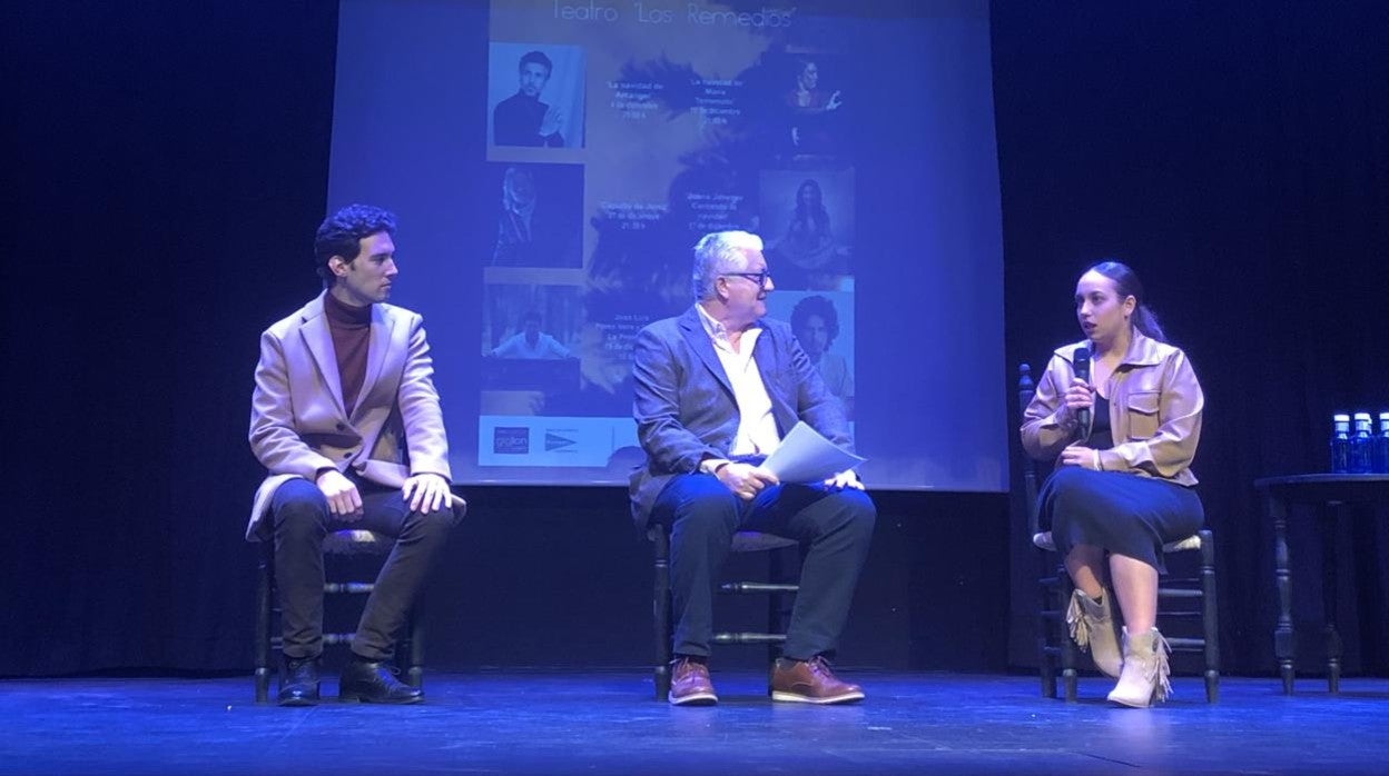 José Luis Pérez-Vera, Manuel Casal y María Terromoto, durante la presentación de la programación