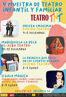 Cartel de la V Muetra de Teatro Infantil y Familiar