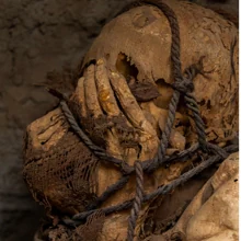 Detalle de la momia hallada