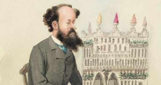 Caricatura de Eusebi Güell, por Josep Parera