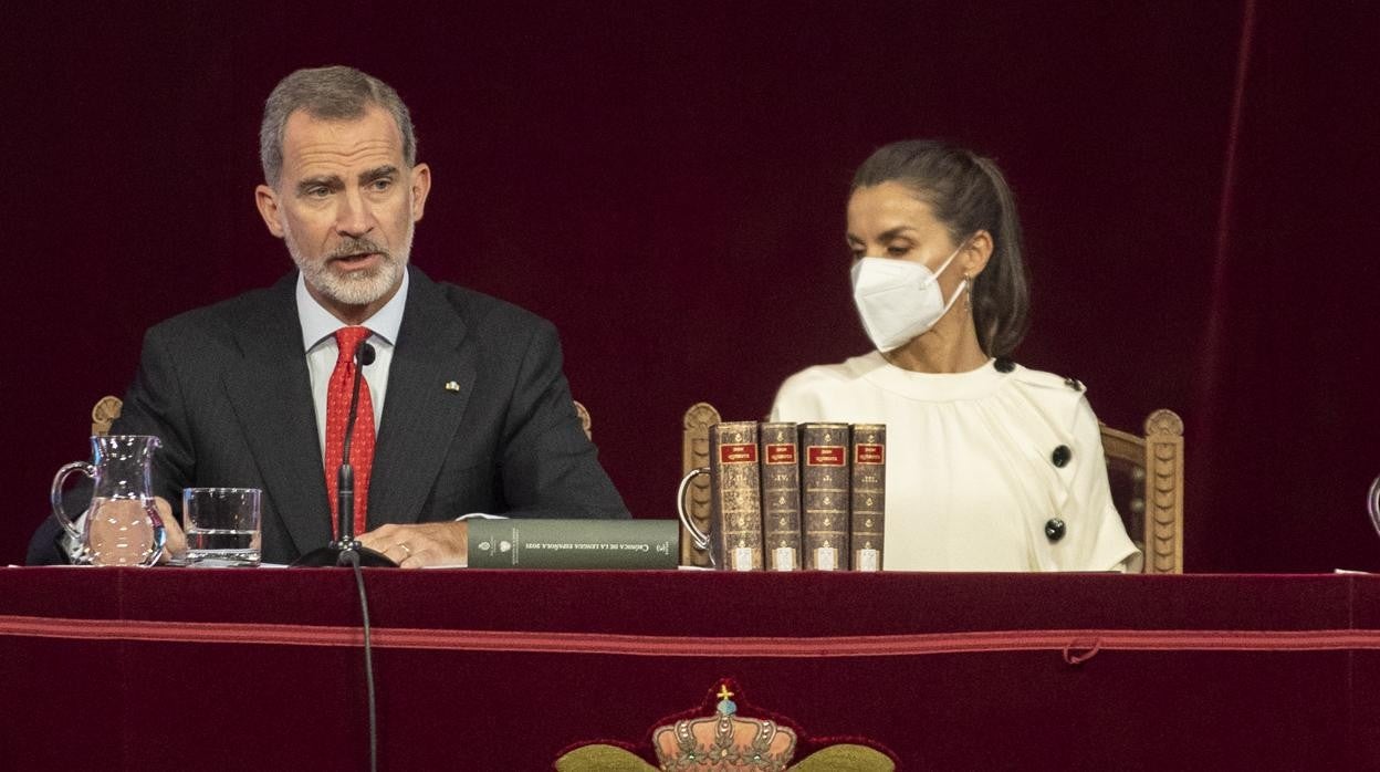 Los Reyes, durante la conmemoración de los 70 años de la ASALE