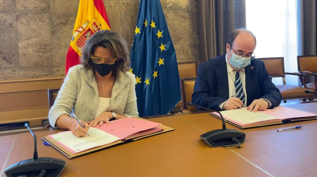 Miquel Iceta, ministro de Cultura, y Teresa Ribera, ministra para la Transición Ecológica