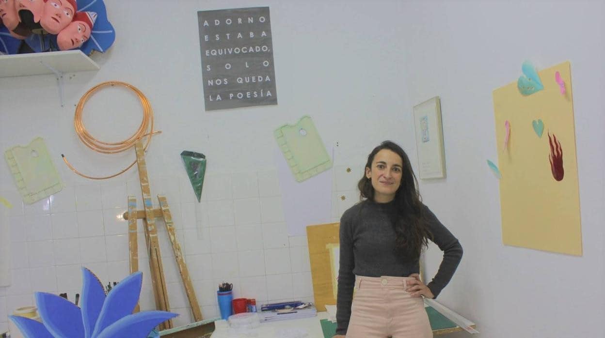 Blanca Gracia en su taller en Madrid