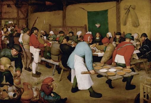 Pieter Brueghel el viejo. La boda campesina. Hacia 1566-1569. Museo de Historia del Arte. Viena. Wikimedia Commons