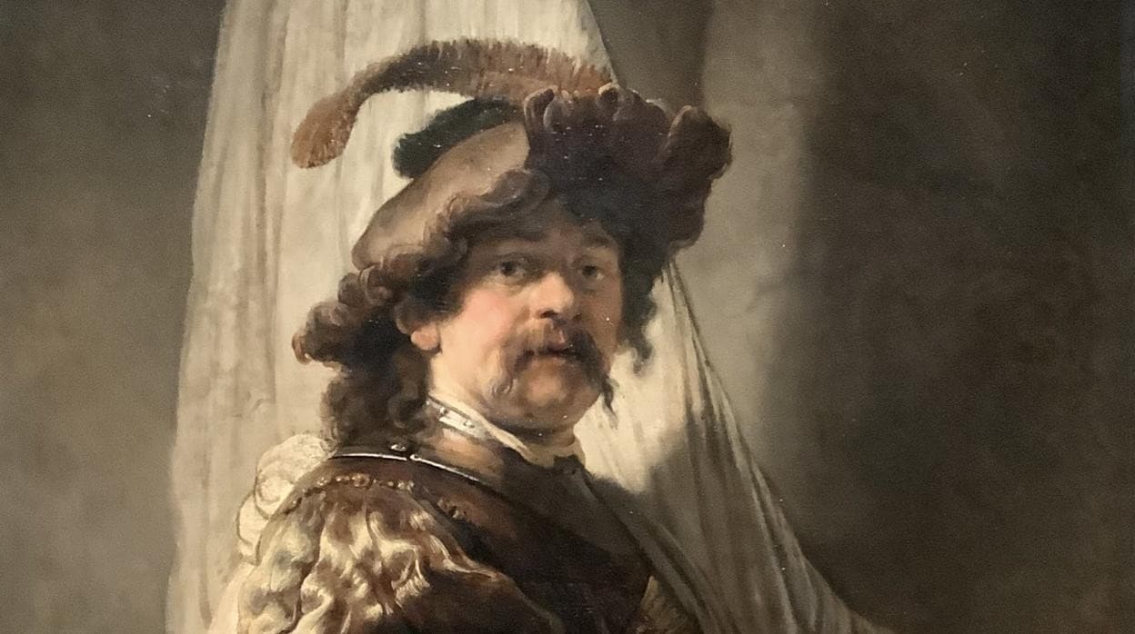 'El portaestandarte' (1636), de Rembrandt. Detalle