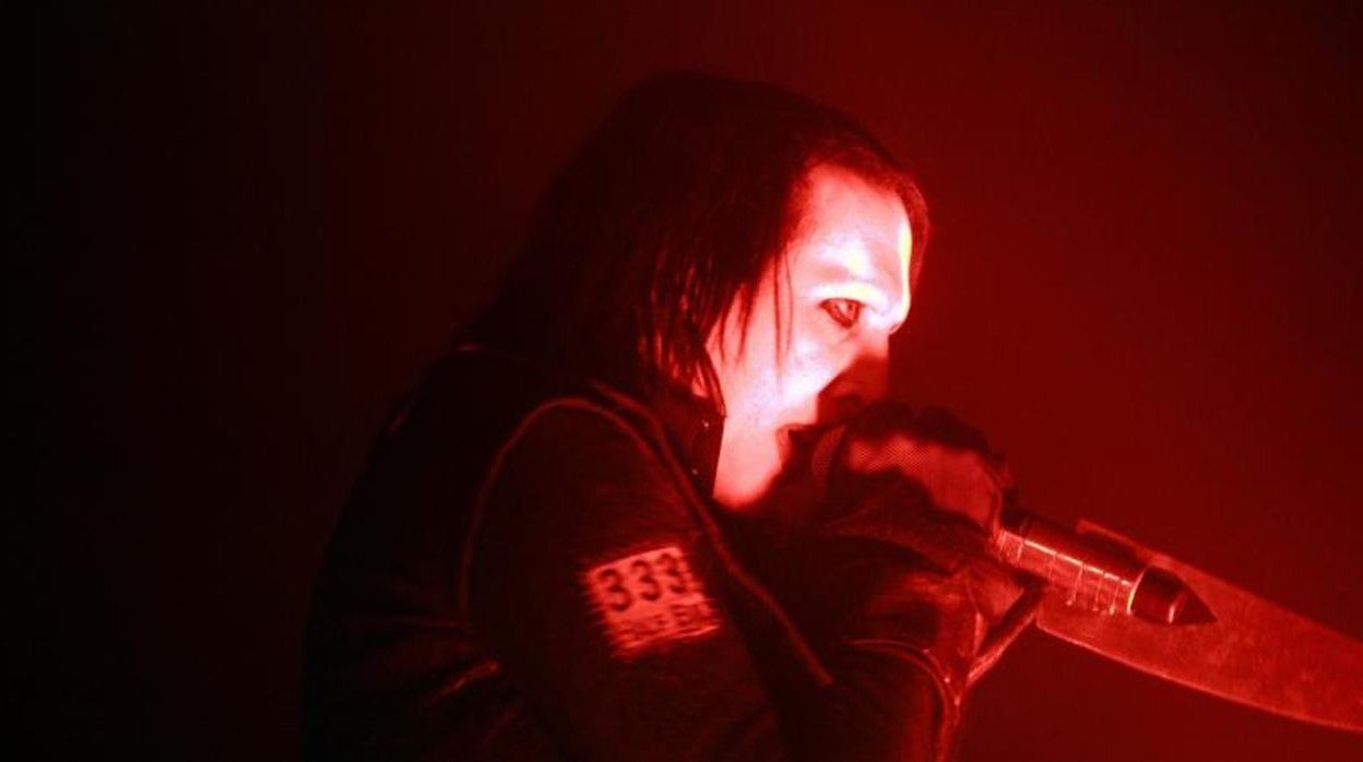 Marilyn Manson durante un concierto en Madrid