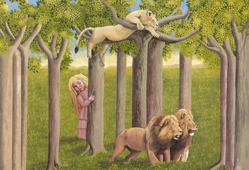 'Niña con leones' (2020). Colección Galería Fernández-Braso