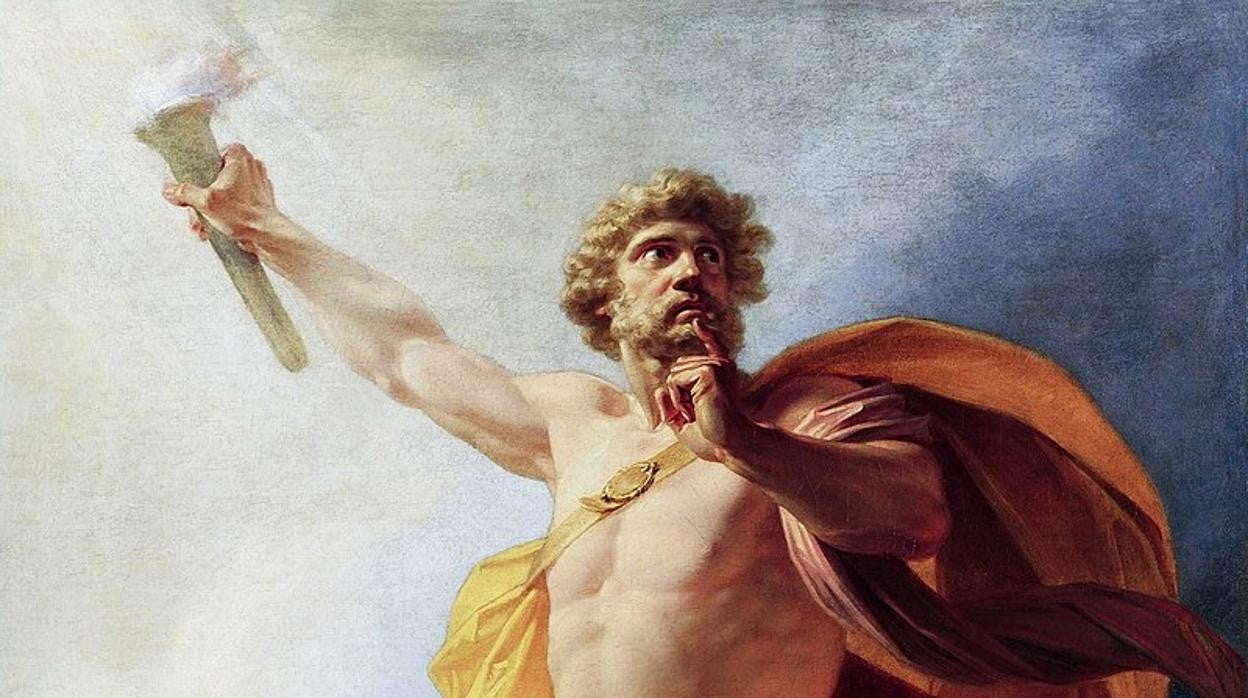 Prometeo lleva el fuego a la humanidad (1817), lienzo de Heinrich Friedrich Füger