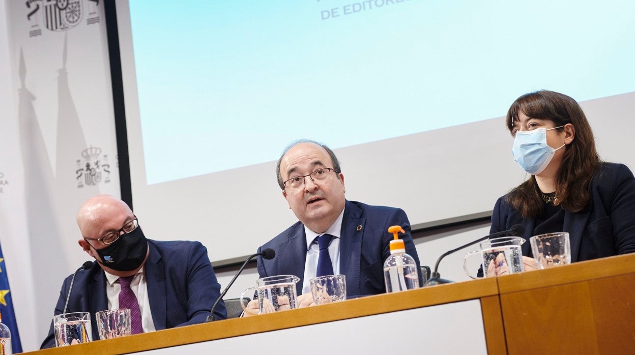 Miquel Iceta, Daniel Fernández y María José Gálvez