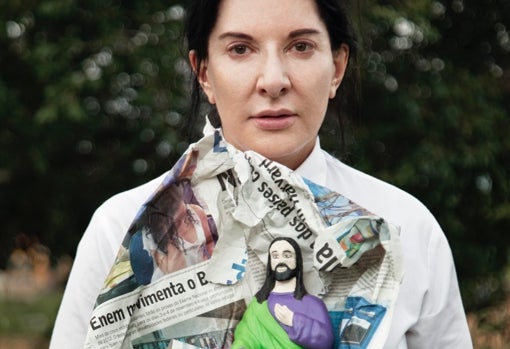 Uno de los autorretratos de Abramovic de la exposición en Madrid