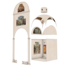 Reconstrucción de la disposición de los frescos de la capilla Herrera en la iglesia de Santiago de los Españoles en Roma