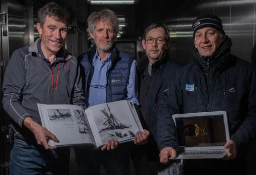 Los miembros de la expedición Endurance22 John Shears, Mensun Bound, Nico Vincent y JC Caillens (de izda a dcha)