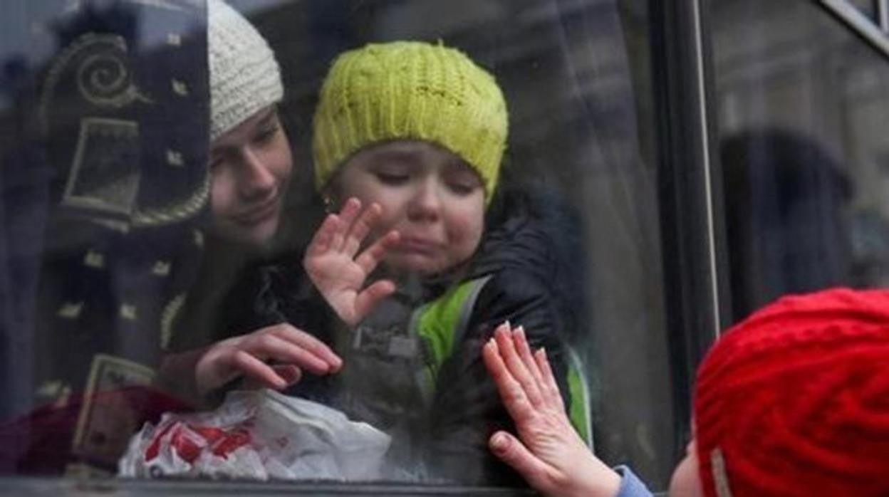 Un niño ucraniano refugiado en España.