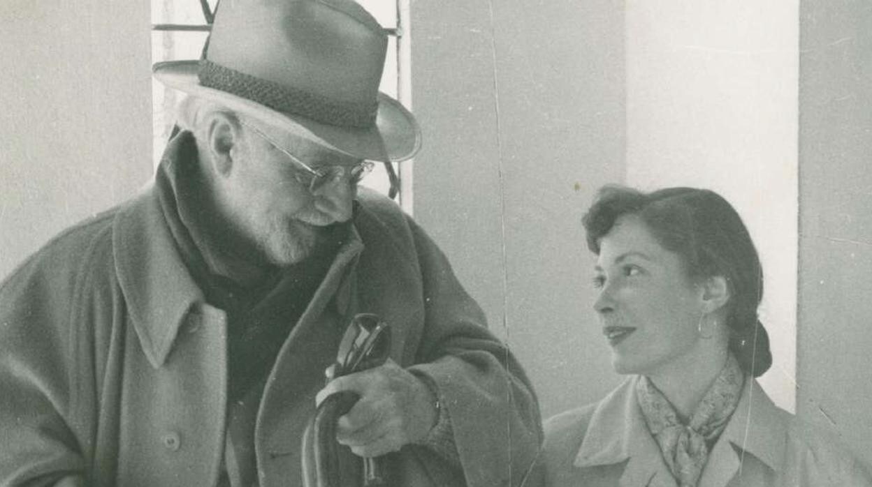 Henri Matisse y su nieta Jacqueline (hacia 1950)