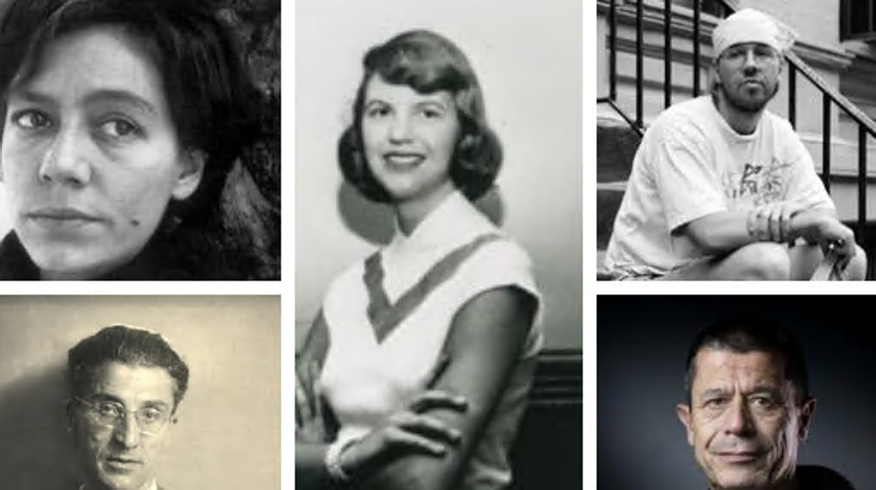 Alejandra Pizarnik, Sylvia Plath, Foster Wallace, Cesare Pavese y Carrère.