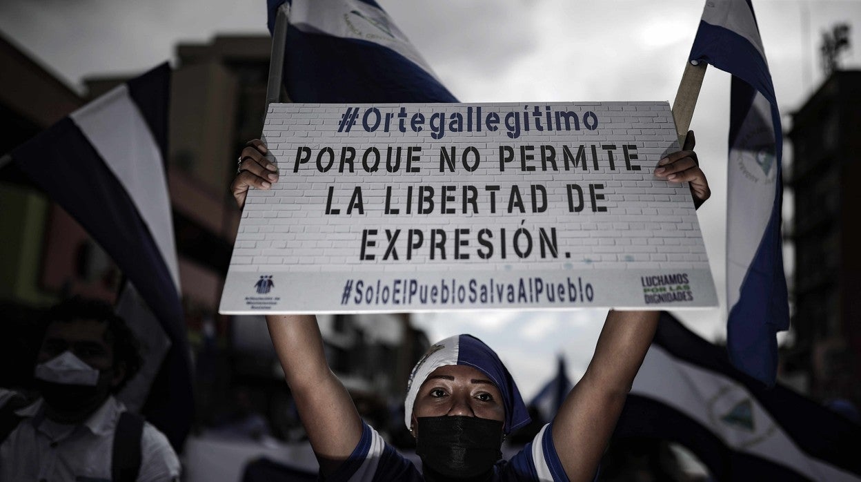 Imagen de una manifestación contra Ortega en 2018