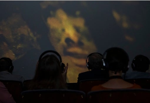 Imagen de la proyección de la 'La Quinta del Sordo': una obra de Philippe Parreno