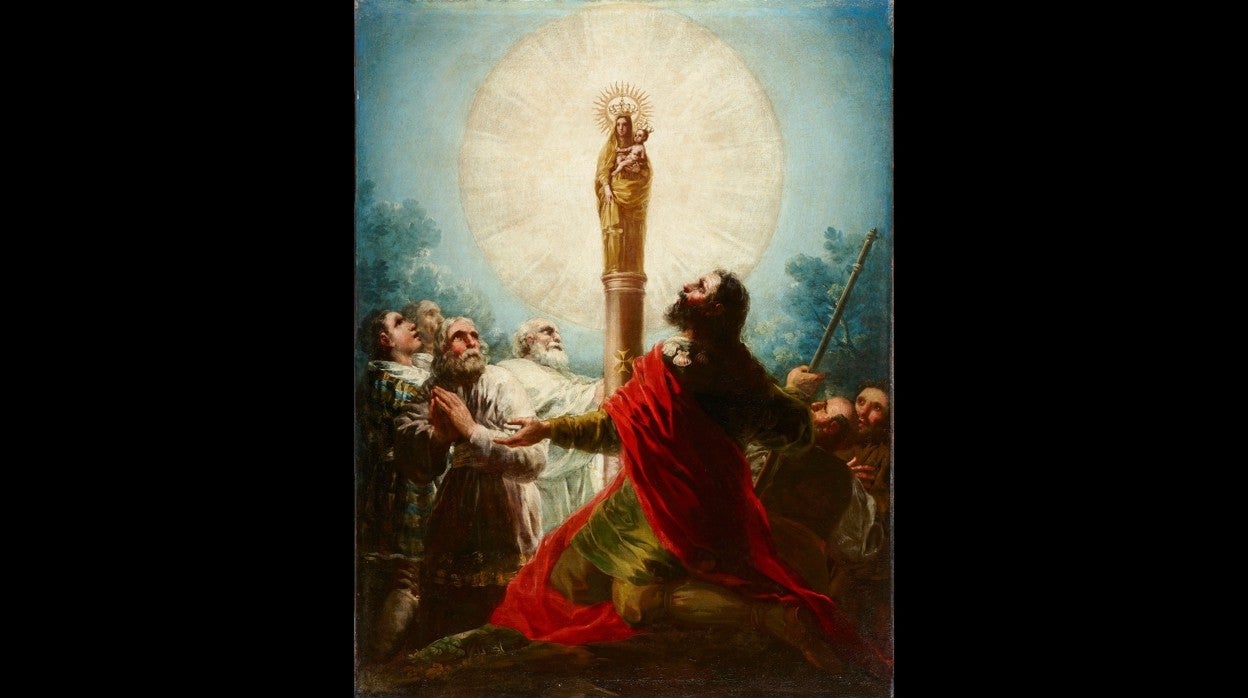 Goya. 'Aparición de la Virgen del Pilar al apóstol Santiago y sus discípulos' (h. 1775)