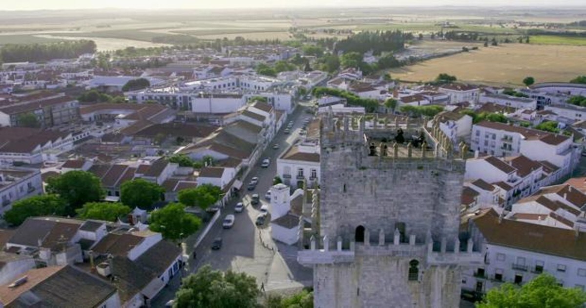 Castillo de Beja desde un dron