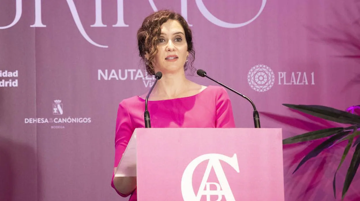 Isabel Díaz Ayuso, en el premio Taurino ABC