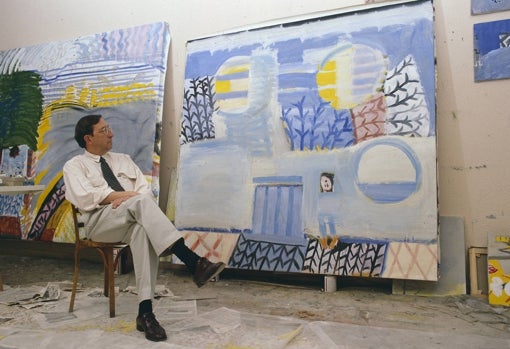 Baldeweg en su estudio a comienzos de los noventa