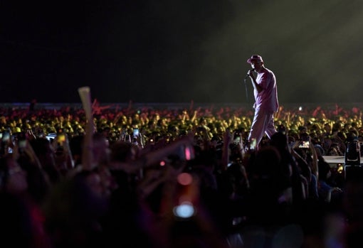 Damon Albarn, durante el segundo concierto de Gorillaz en el festival