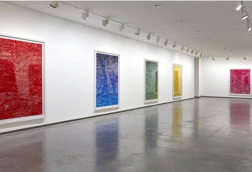 Detalle de la presentación de los "Moncromos" en el Museo Helga de Alvear