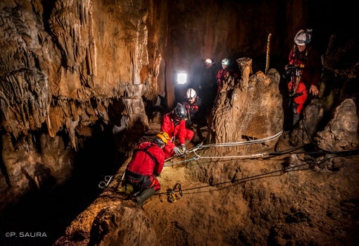 Un momento de la expedición de rescate