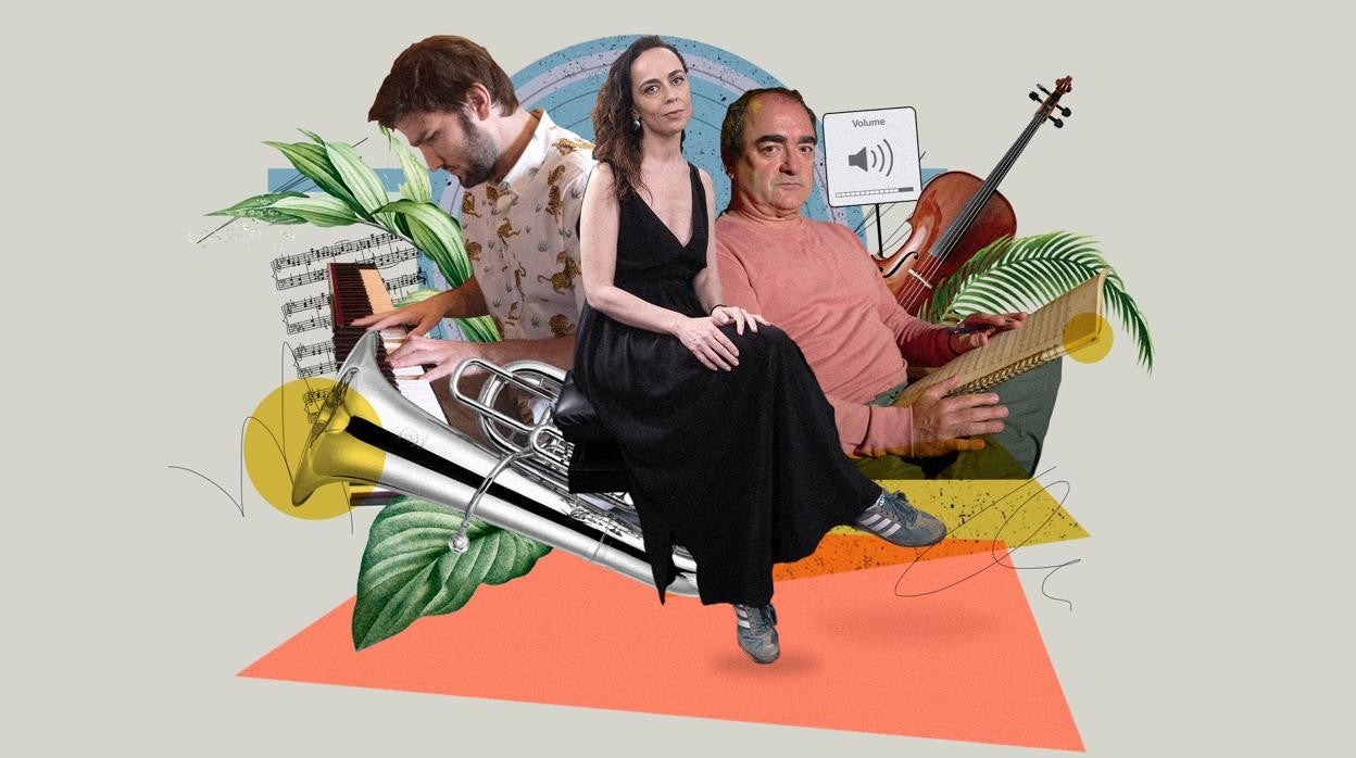 Lucas Vidal (izquierda), Zeltia Montes y Víctor Reyes