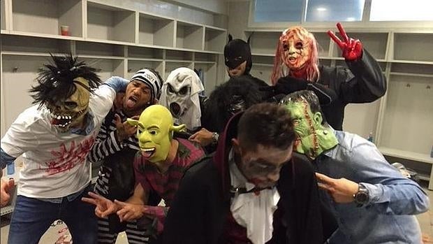 Así celebraron Halloween los jugadores del Barcelona