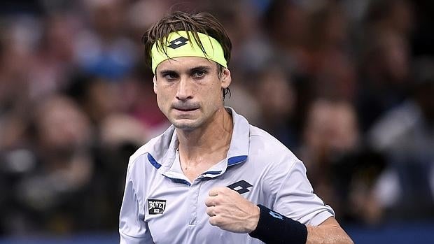 David Ferrer celebra su triunfo ante Isner