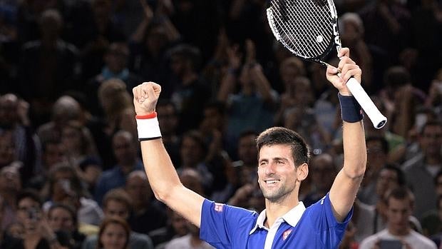 Novak Djokovic celebra el triunfo ante Murray