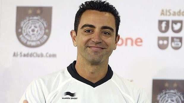 XAvi Hernández, en su presentación con el Al Sadd