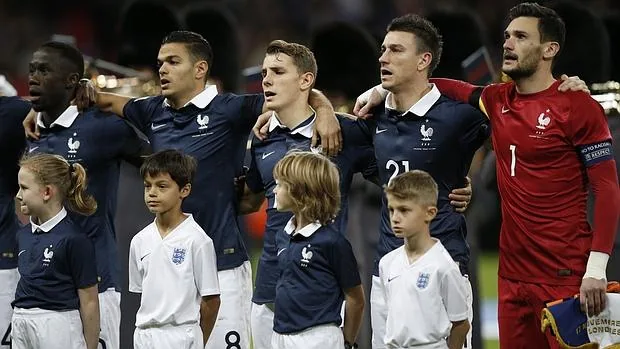 Los jugadores de Francia, en Wembley