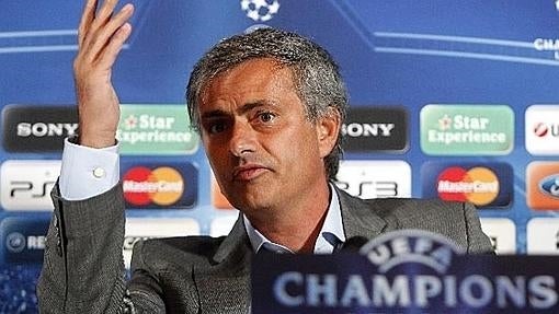 Jose Mourinho en un partido de Champions